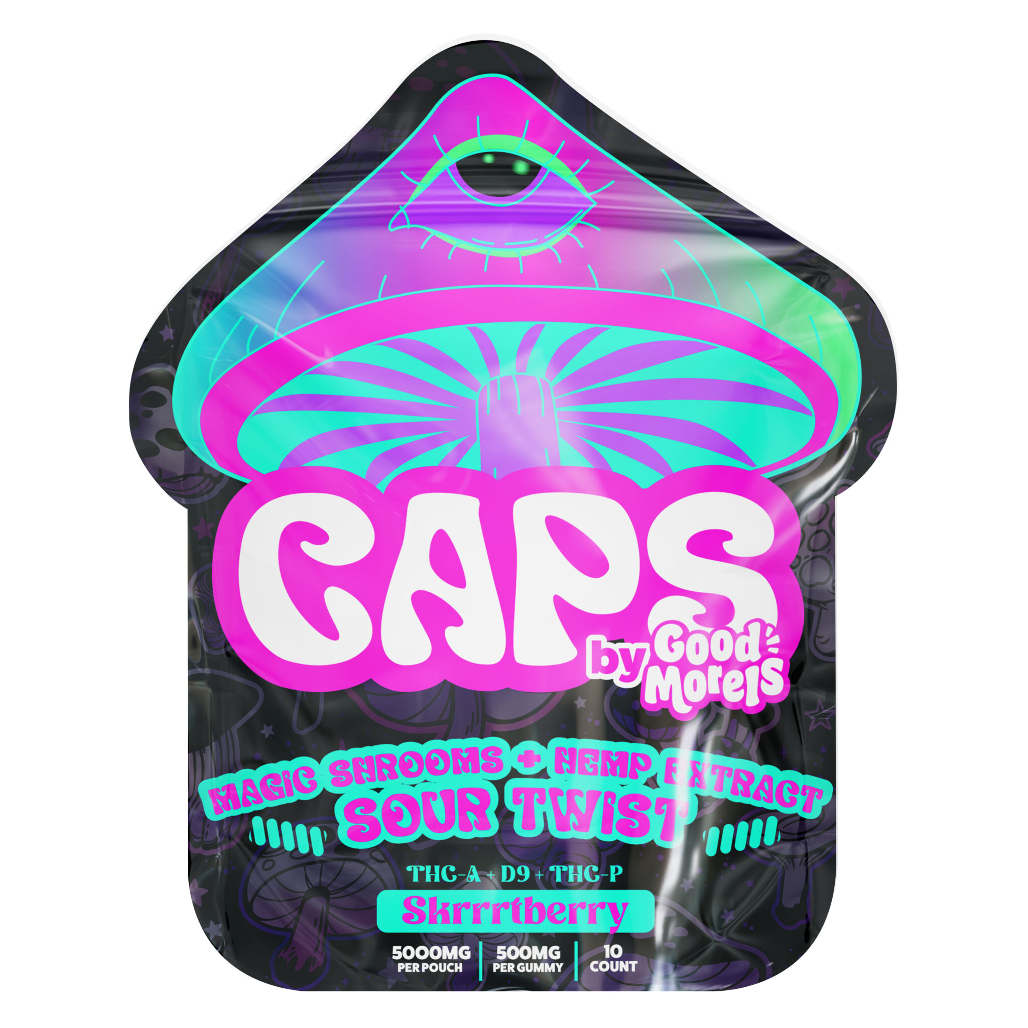 CAPS Magic Shrooms + Hemp Extract Sour Twist – Skrrrtberry – CAPS by ...